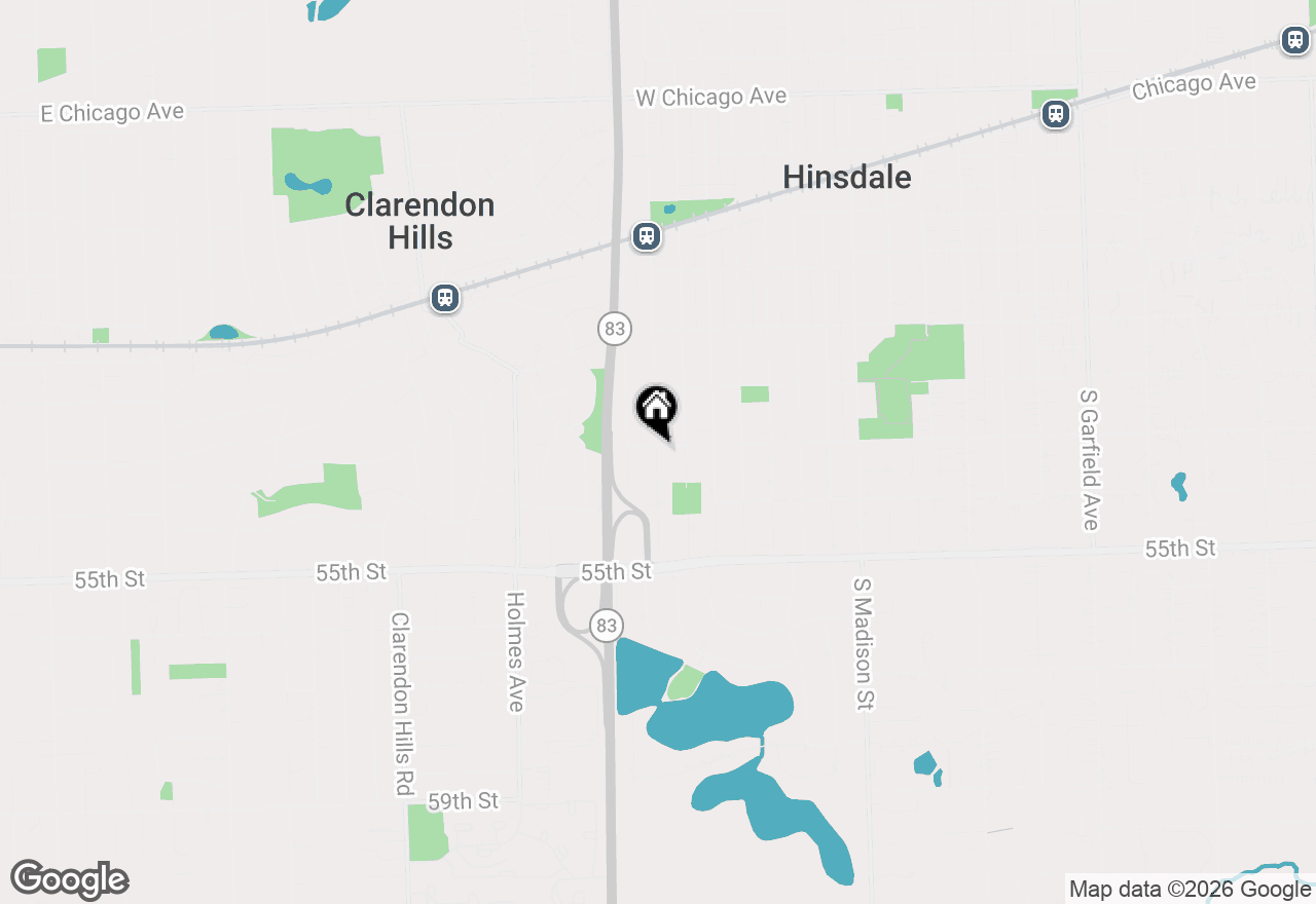 Map of (Address confidential), Hinsdale, Illinois 60521