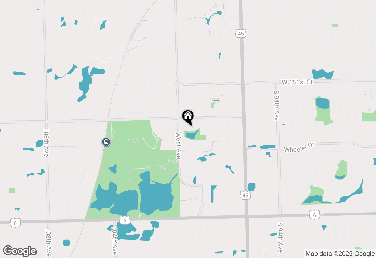 Map of 9925 Shady Lane #5001, Orland Park, IL 60462