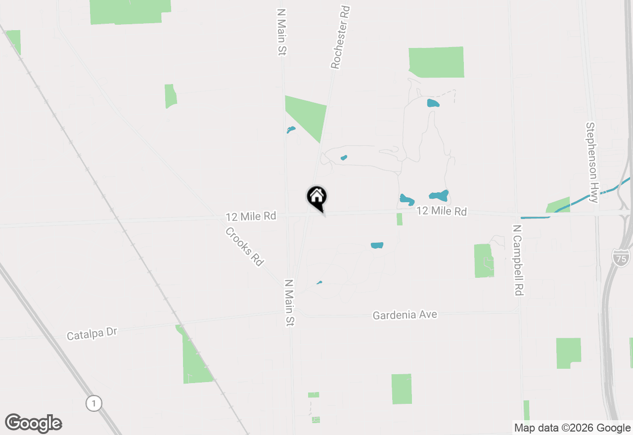 Map of 218 E 12 Mile Road, Royal Oak, MI 48073
