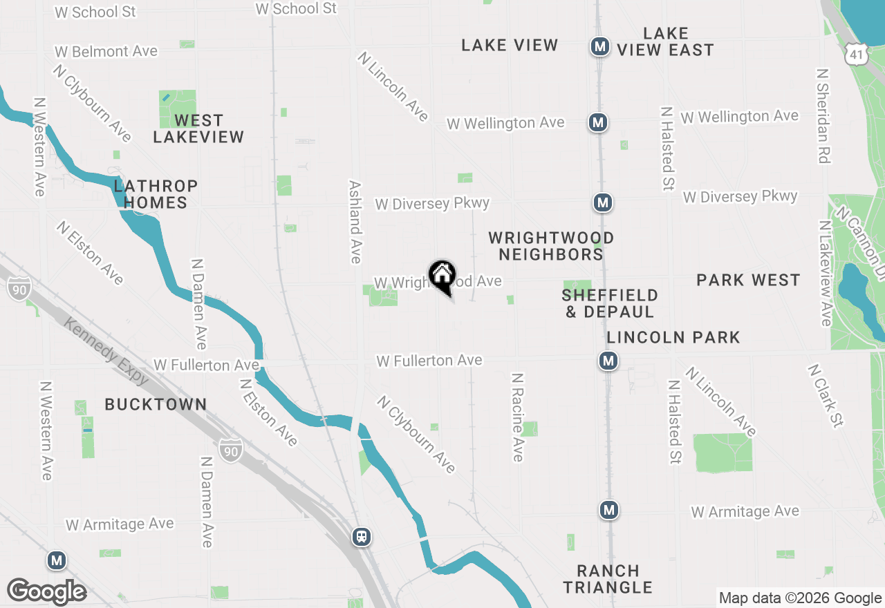 Map of 2523 N Southport Avenue #1N, Chicago, IL 60614