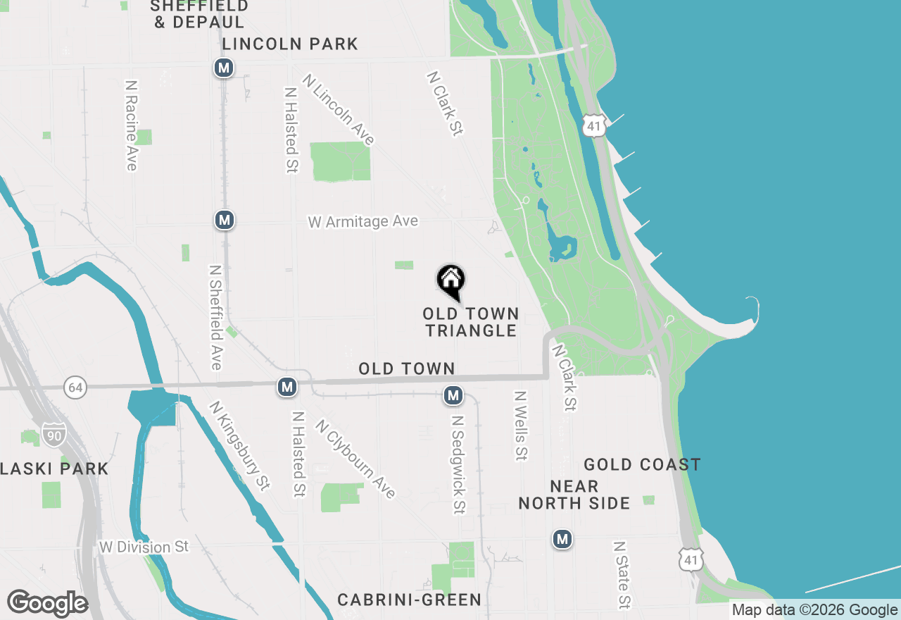 Map of 1746 N Sedgwick Street #1, Chicago, IL 60614