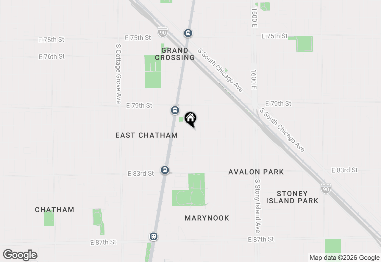 Map of 8031 S Woodlawn Avenue, Chicago, IL 60619