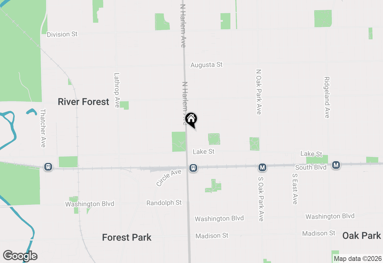 Map of 1136 Ontario Street #3B, Oak Park, IL 60302