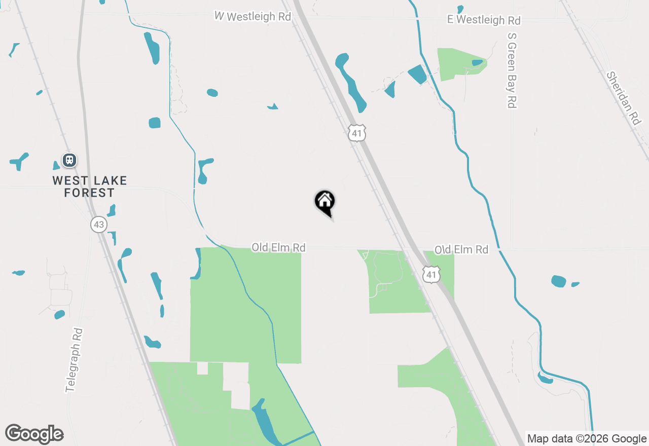 Map of 249 Wilshire Road, Lake Forest, IL 60045