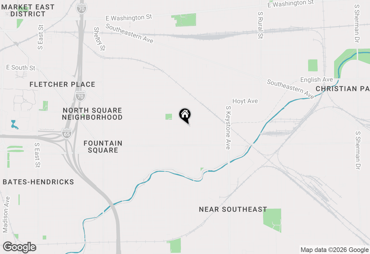 Map of 1920 S Woodlawn Avenue, Indianapolis, IN 46203