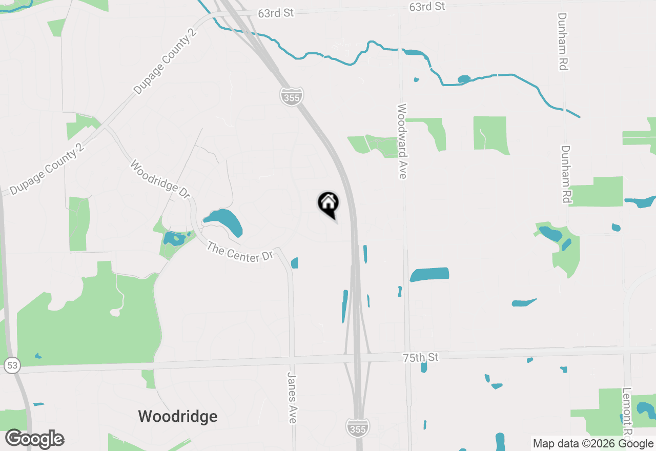 Map of 7037 Yorkshire Drive, Woodridge, IL 60517