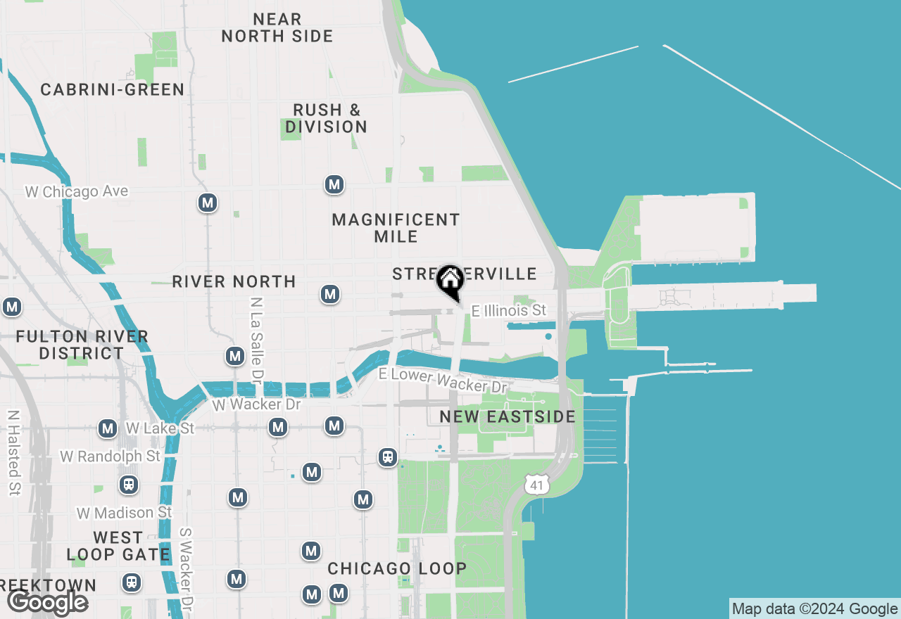 Map of 240 E Illinois Street #1102, Chicago, IL 60611