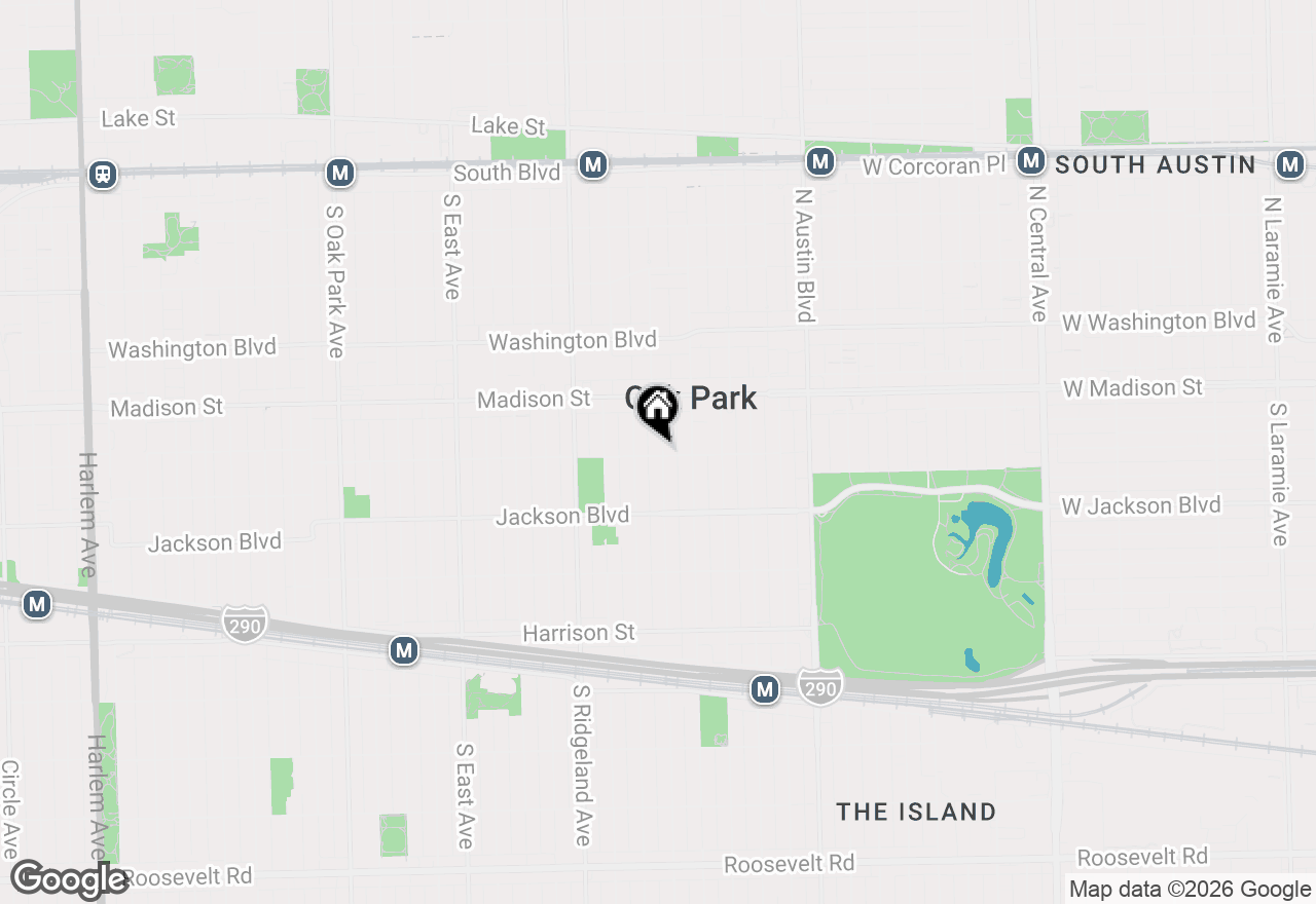 Map of 545 S Harvey Avenue, Oak Park, IL 60304