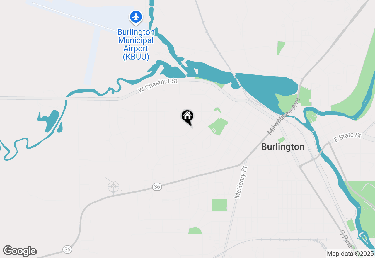 Map of 340 Smith St, Burlington, WI 53105