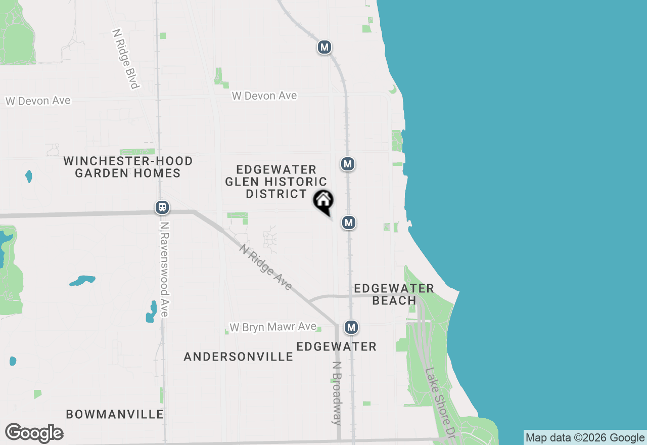 Map of 5935 N Magnolia Avenue #3, Chicago, IL 60660