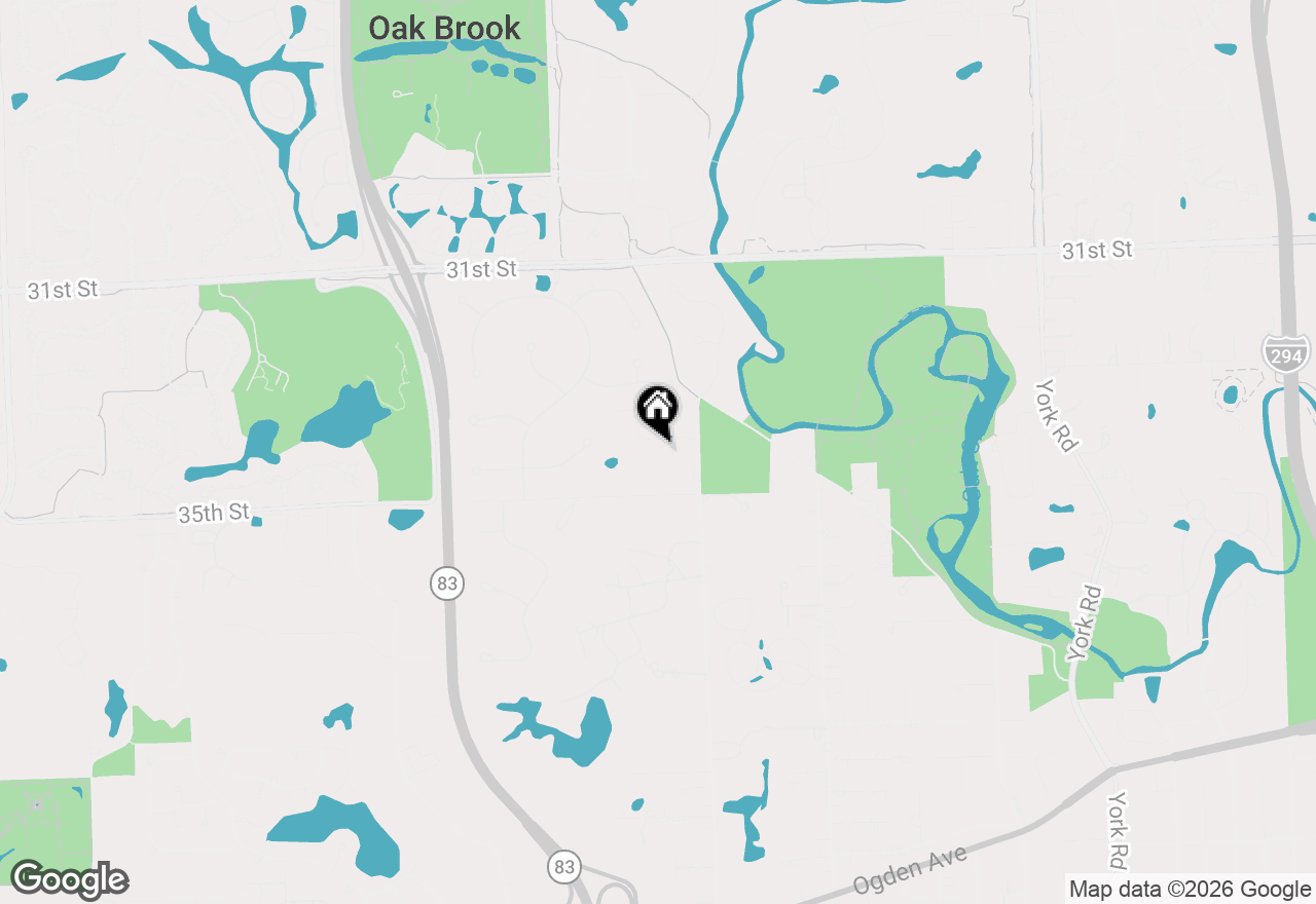 Map of 3406 Adams Road, Oak Brook, IL 60523