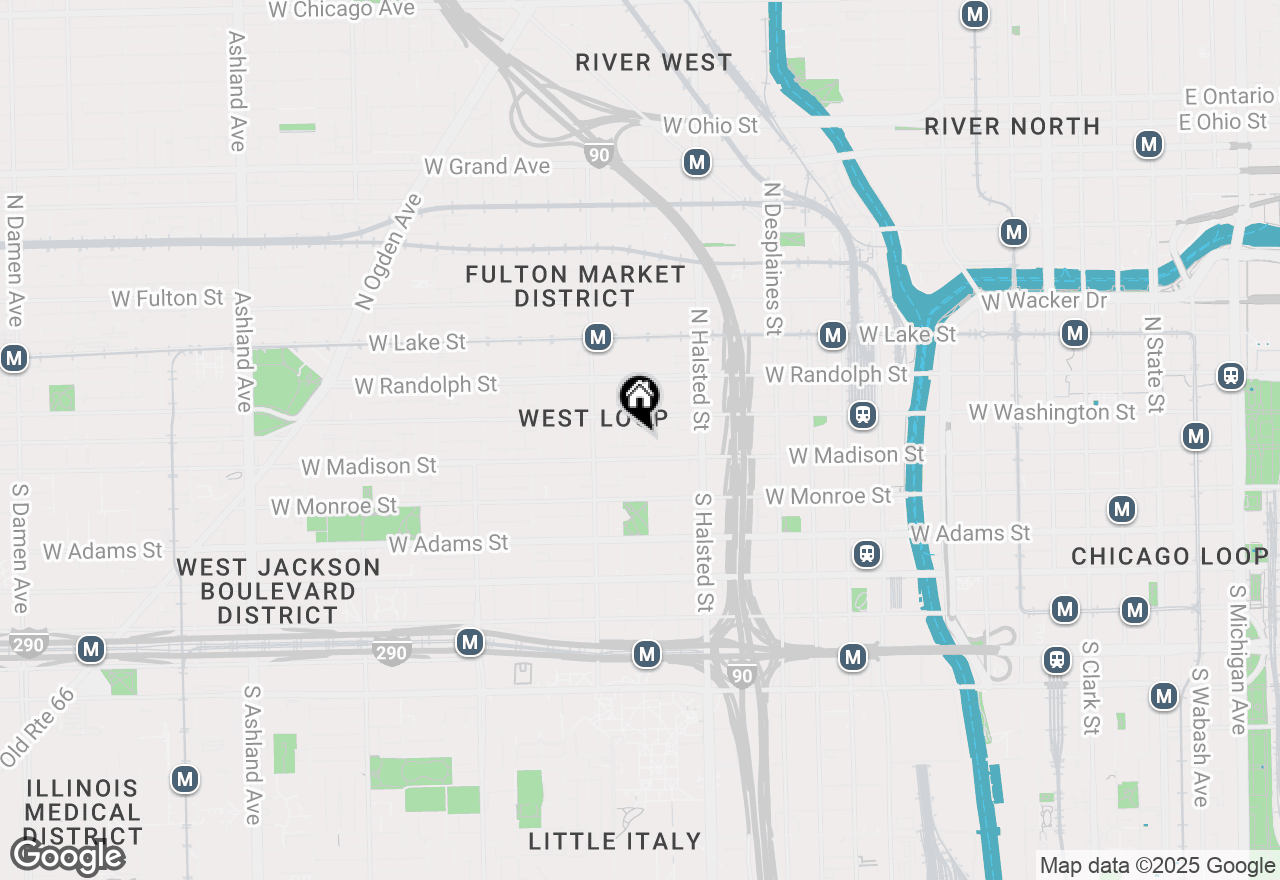 Map of 14 N Peoria Street #3E, Chicago, IL 60607