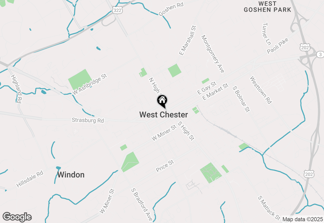 Map of 39 W Gay Street, West Chester, PA 19380
