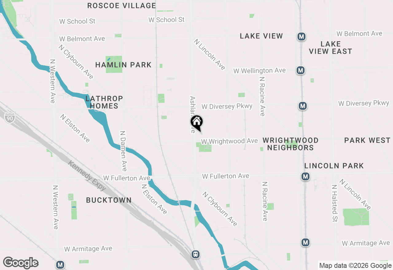 Map of 2625 N Ashland Avenue #1A, Chicago, IL 60614