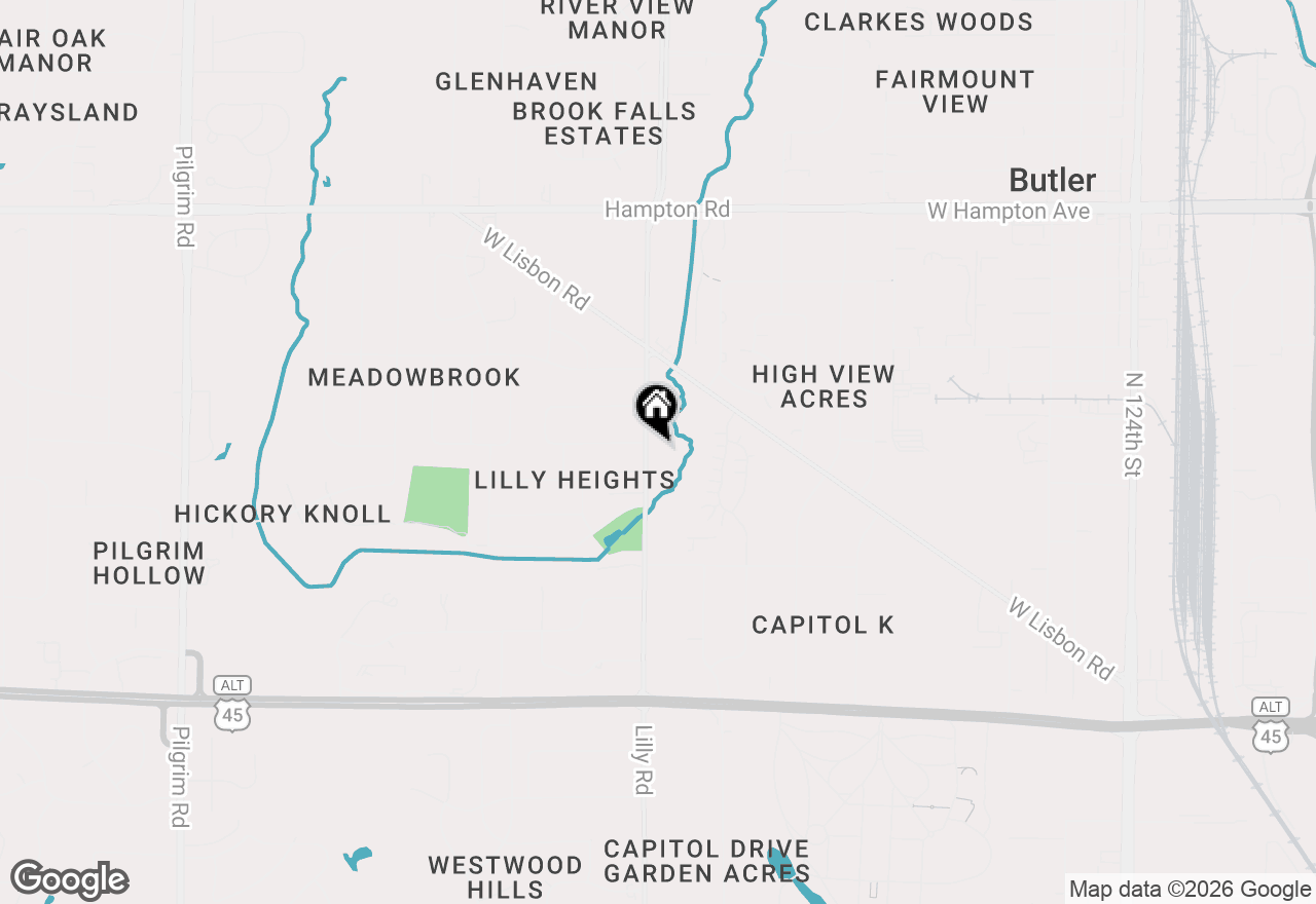 Map of 4420 Lilly Rd, Brookfield, WI 53005