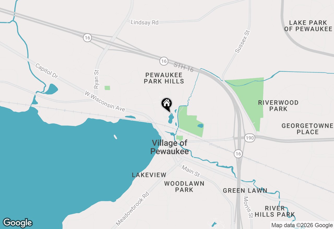 Map of 345 Park Hill Dr #F, Pewaukee, WI 53072
