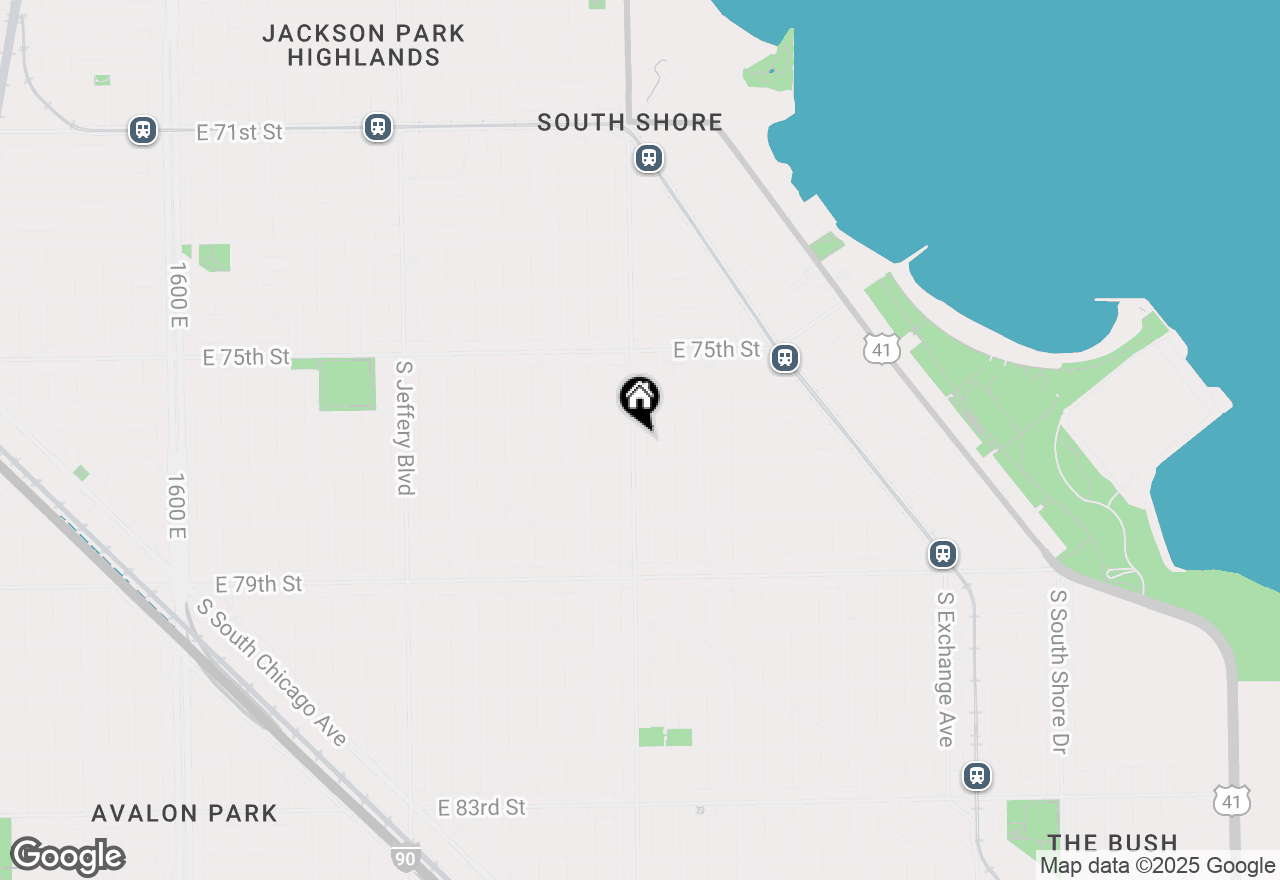 Map of 7635 S Yates Boulevard #2N, Chicago, IL 60649