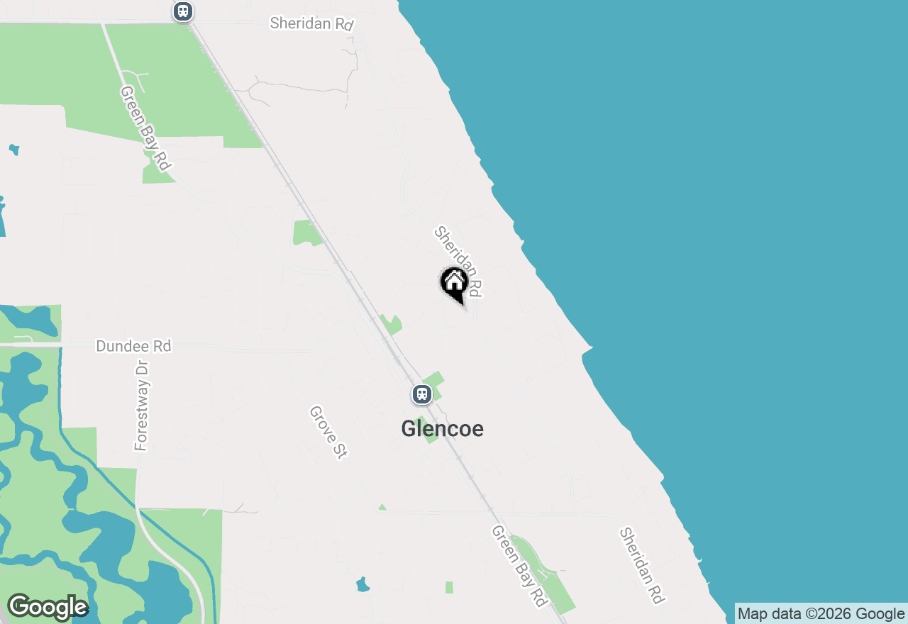 Map of 815 Greenleaf Avenue, Glencoe, IL 60022