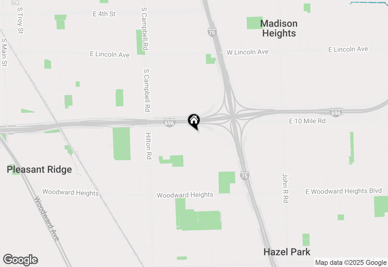 Map of 2204 Mahan Street, Ferndale, MI 48220