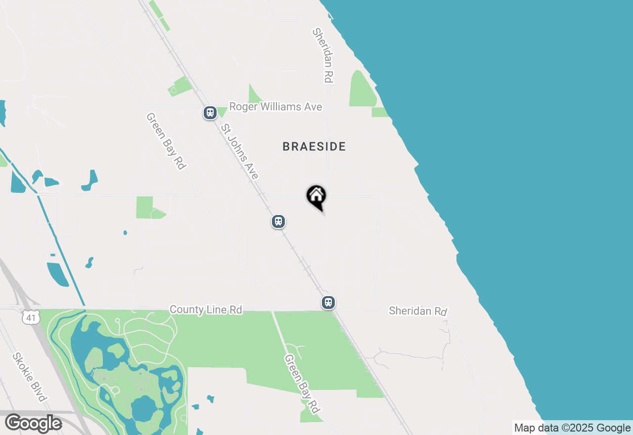 Map of 360 Iris Lane, Highland Park, IL 60035