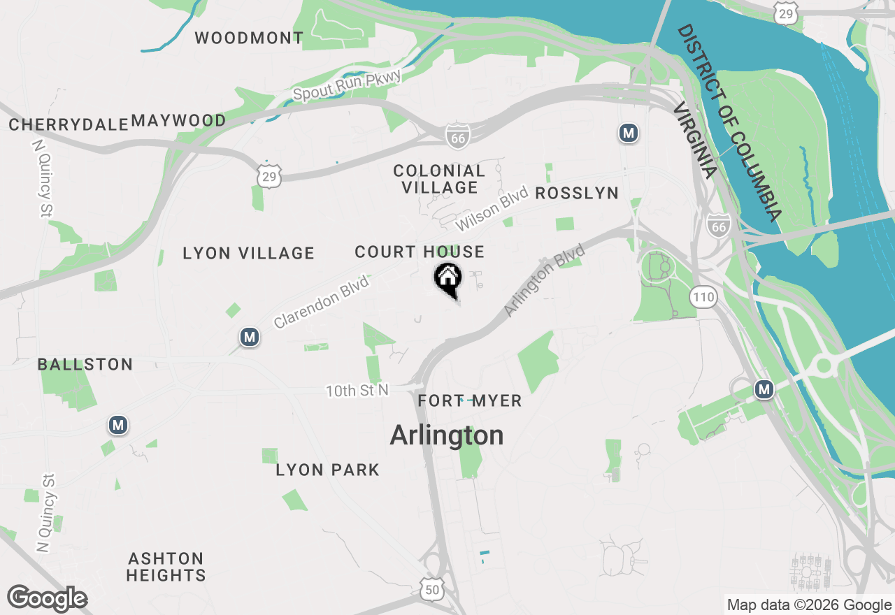 Map of 1301 N Courthouse Road #1810, Arlington, VA 22201