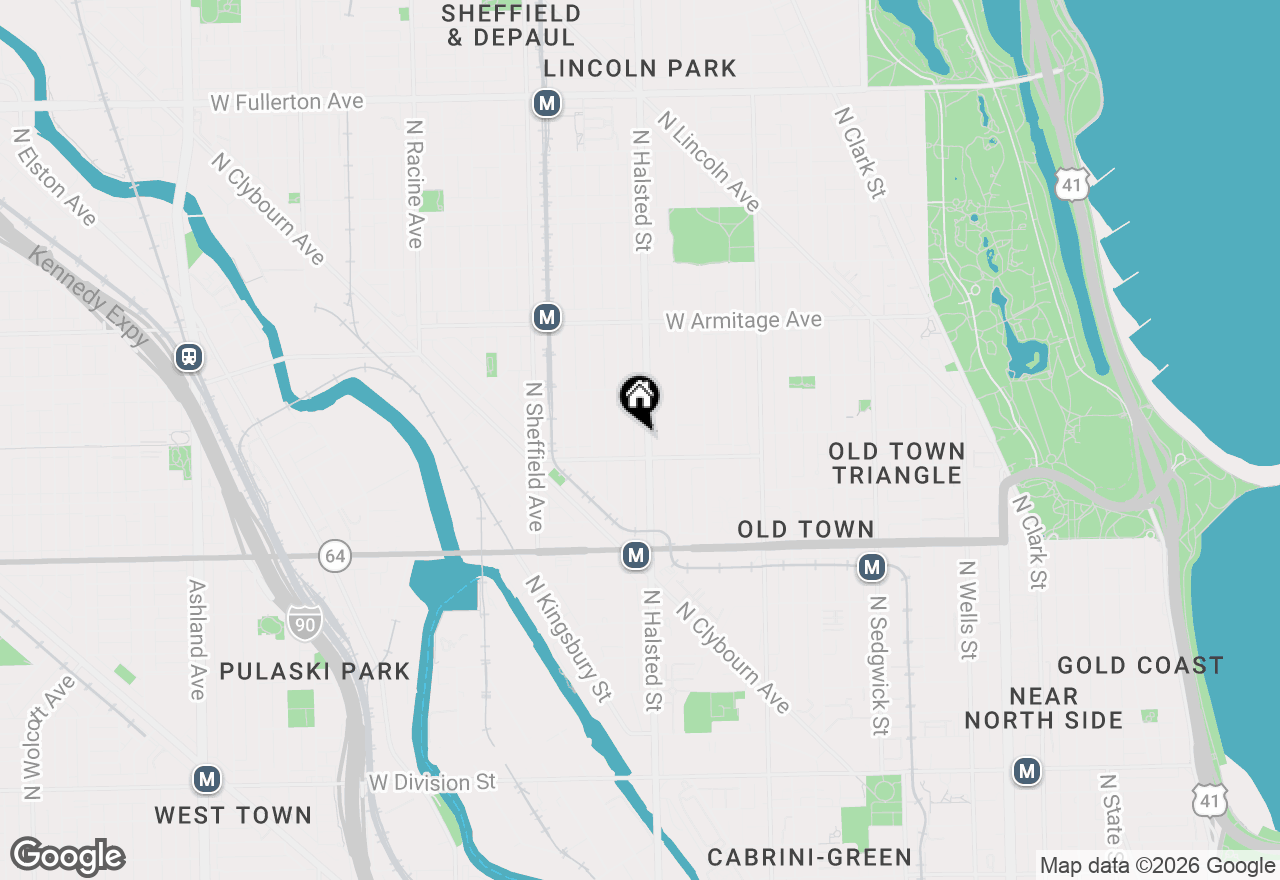 Map of 1818 N Halsted Street #206, Chicago, IL 60614