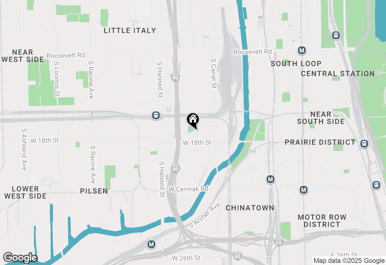 Map of 1700 S Jefferson Street #1F, Chicago, IL 60616