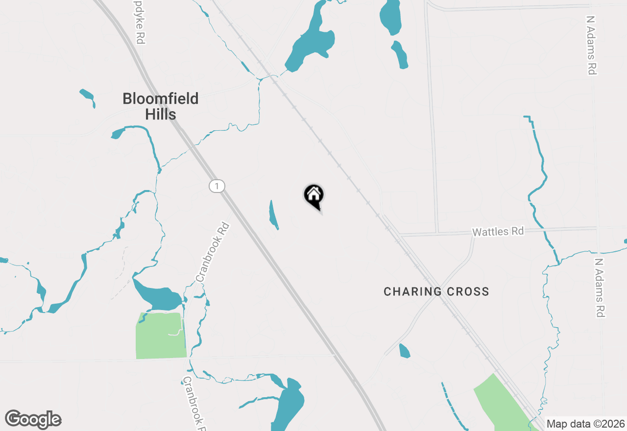 Map of 1125 Eton Cross Road, Bloomfield Hills, MI 48304