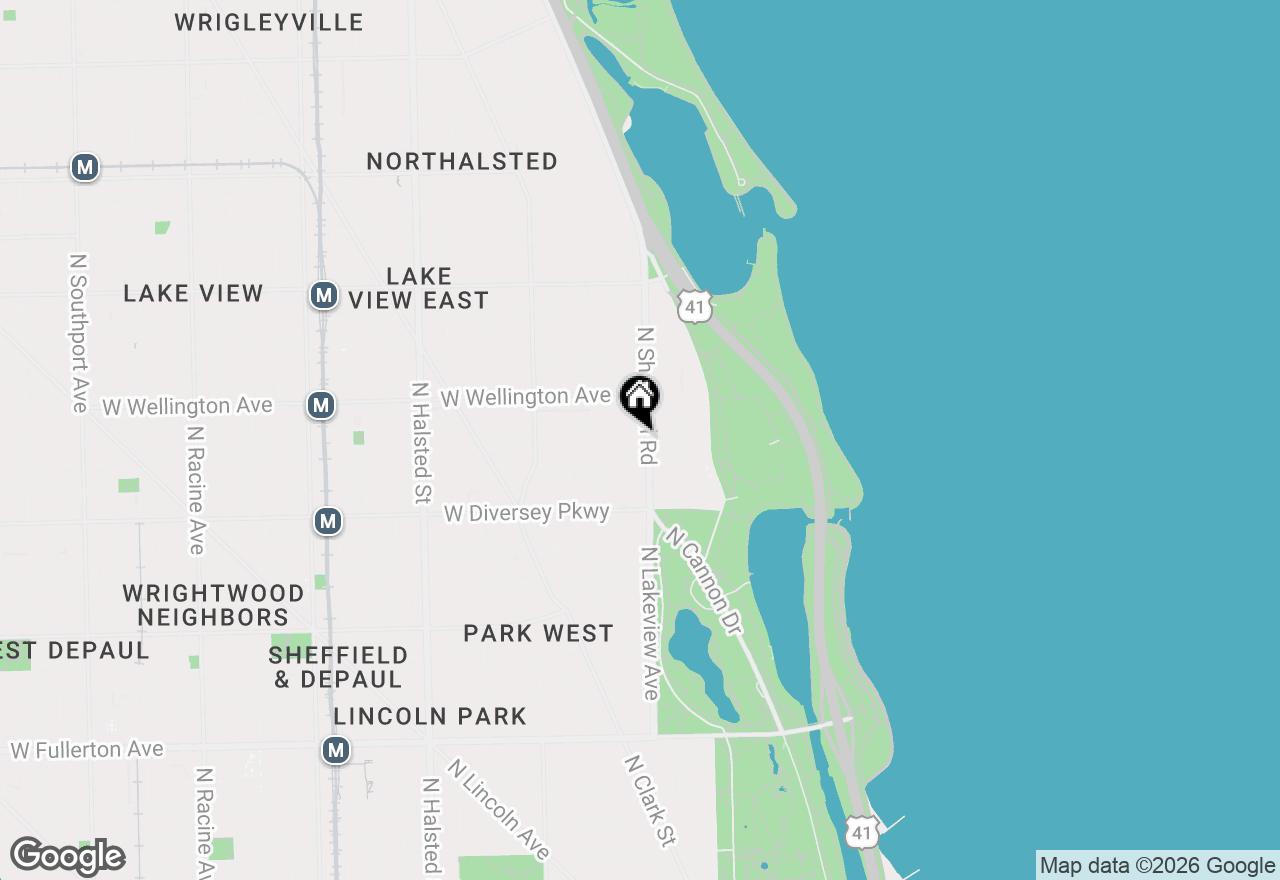 Map of 2930 N Sheridan Road #1403, Chicago, IL 60657