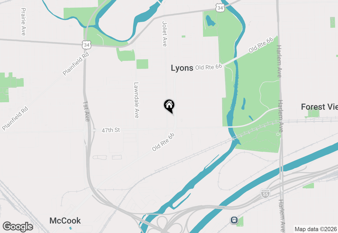 Map of 4617 Joliet Avenue, Lyons, IL 60534