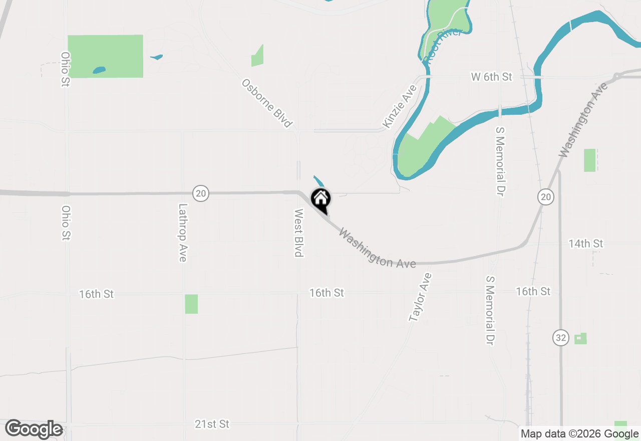Map of 2915 Washington Ave, Racine, WI 53405