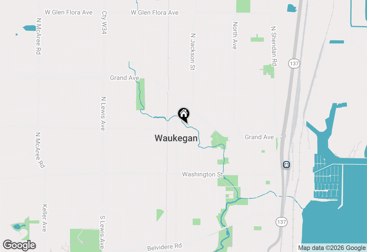 Map of 1006 Rogers Court, Waukegan, IL 60085