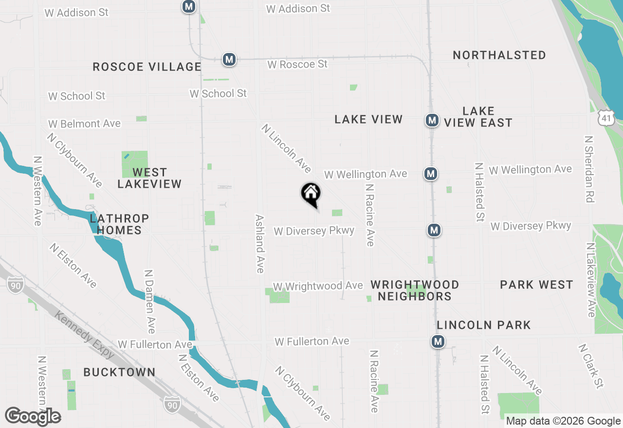 Map of 2836 N Southport Avenue #A, Chicago, IL 60657