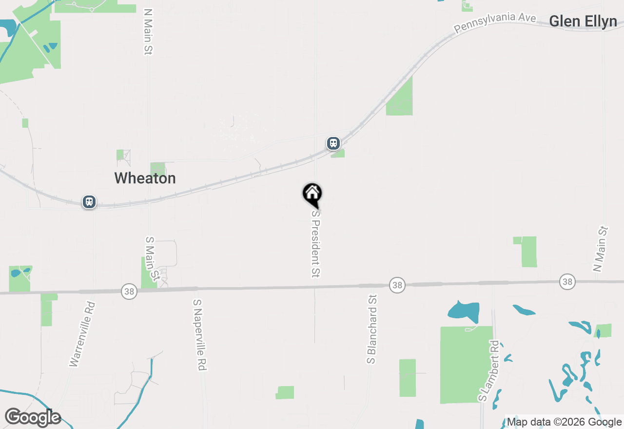 Map of 220 S President Street, Wheaton, IL 60187