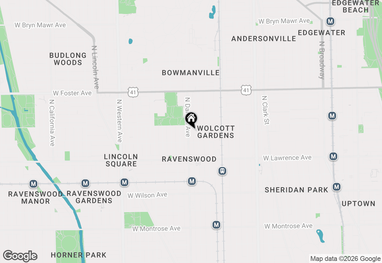 Map of 4939 N Damen Avenue #304, Chicago, IL 60625
