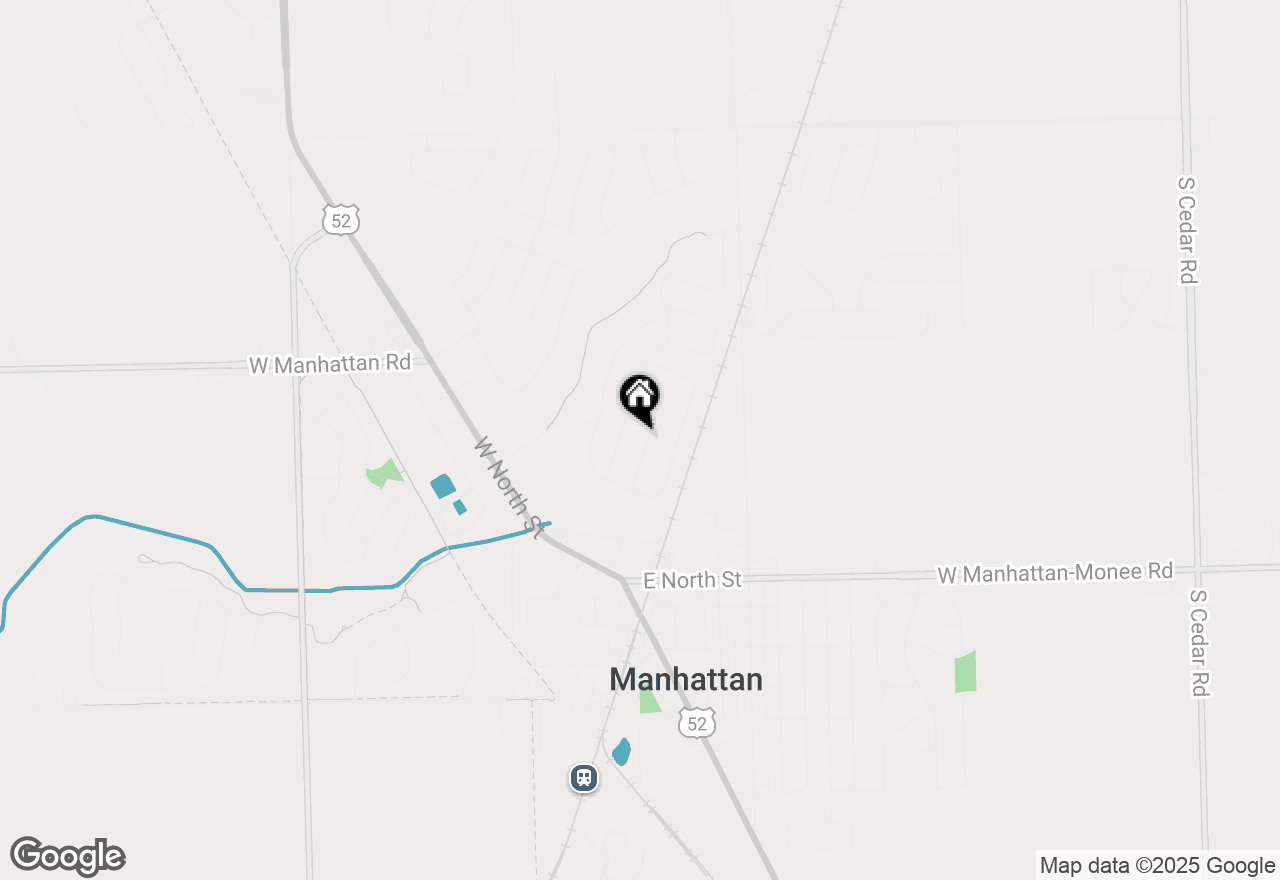 Map of 25342 Bann Street, Manhattan, IL 60442