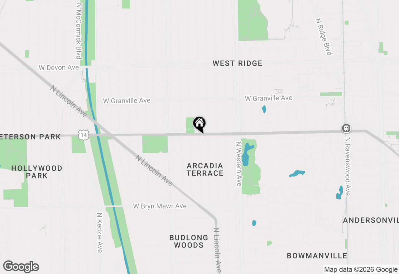 Map of 2611 W Peterson Avenue #1L, Chicago, IL 60659