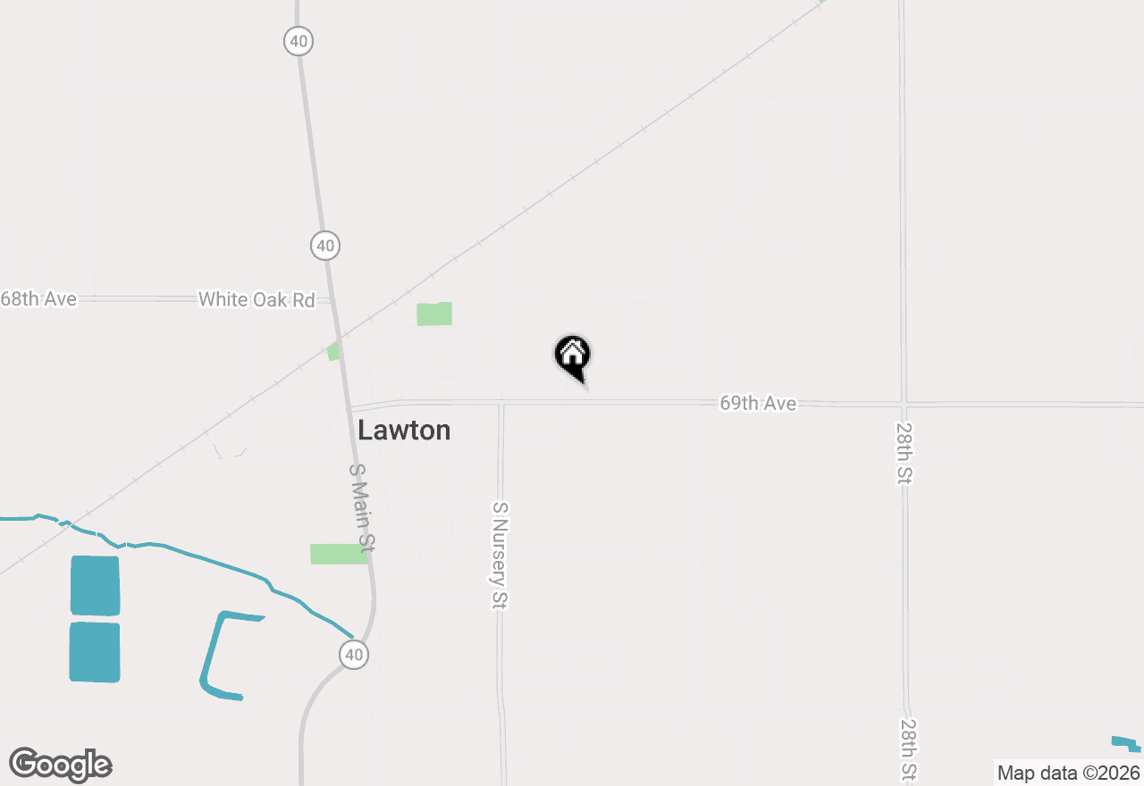 Map of 106 N Quincy Street, Lawton, MI 49065