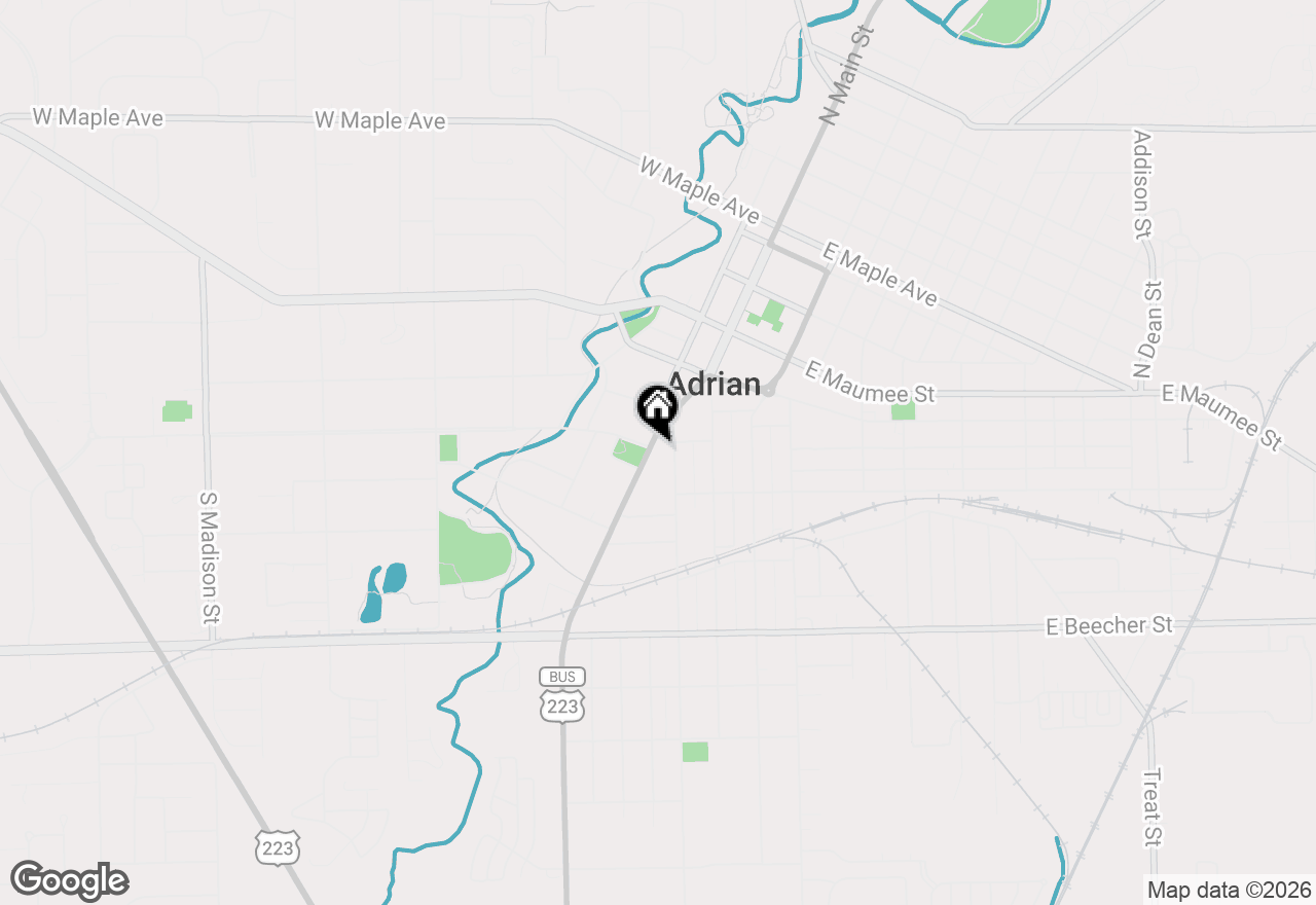 Map of 349 S Main Street, Adrian, MI 49221