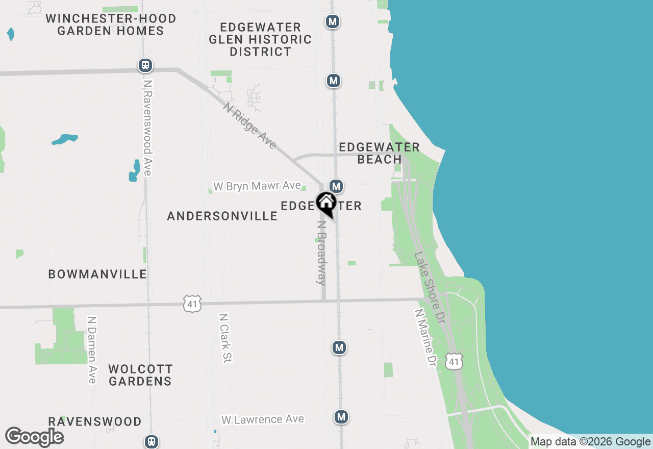Map of 5439 N Broadway Street #3, Chicago, IL 60640