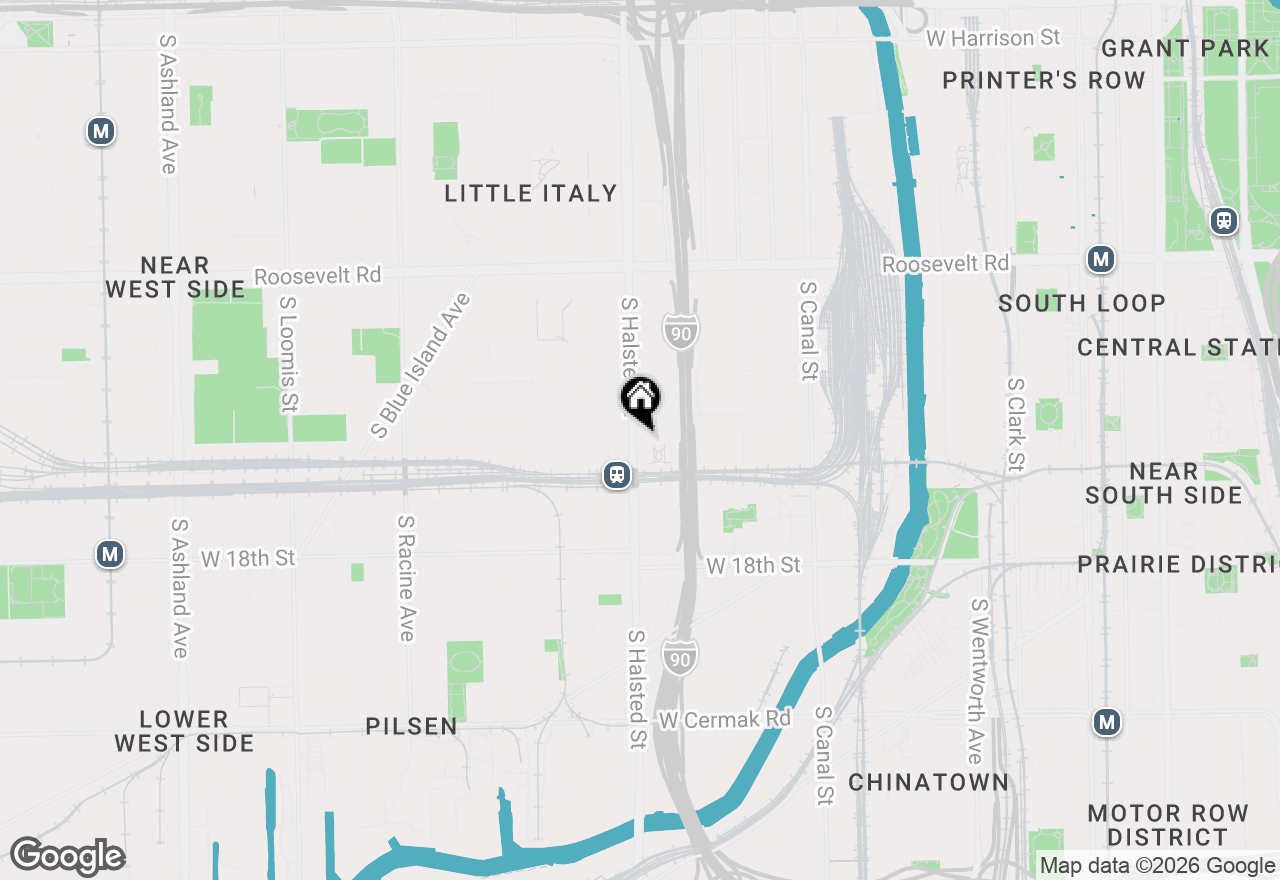 Map of 758 W 15th Street #3B, Chicago, IL 60607