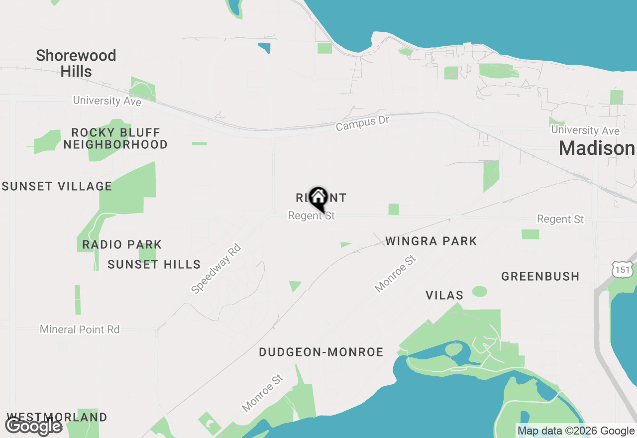 Map of 2215 Regent Street, Madison, WI 53726