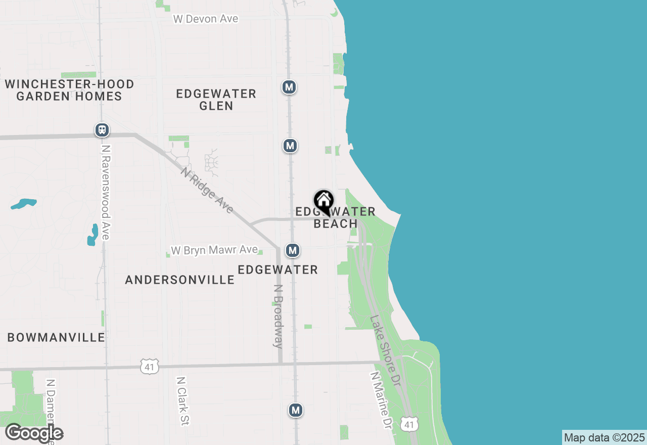 Map of 1025 W Hollywood Avenue #403, Chicago, IL 60660