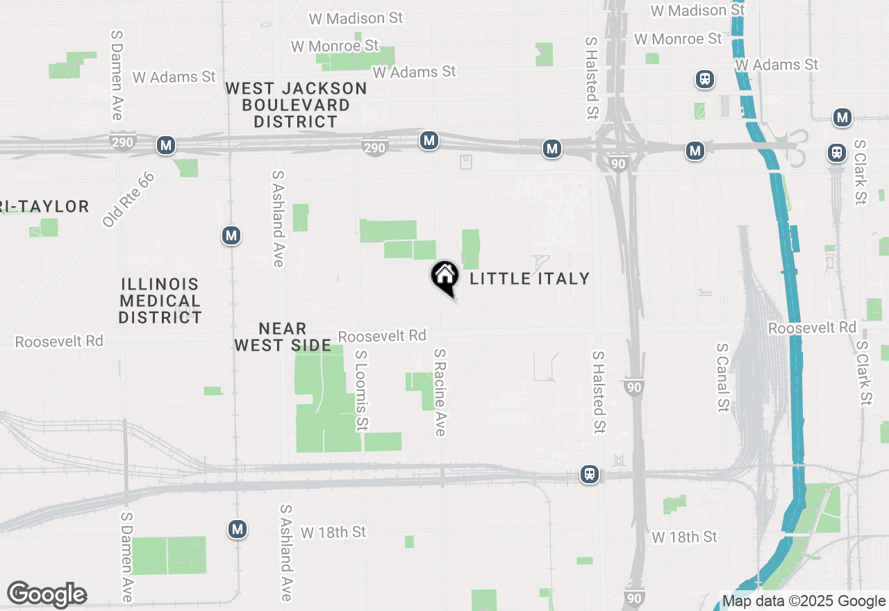 Map of 1039 S Racine Avenue #3R, Chicago, IL 60607