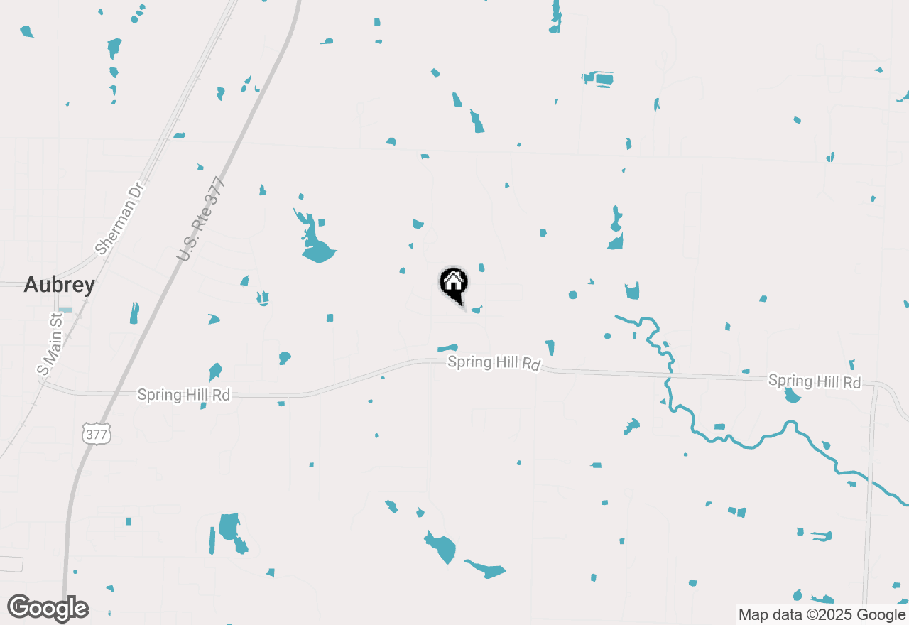 Map of 1620 Elle Lane, Aubrey, TX 76227