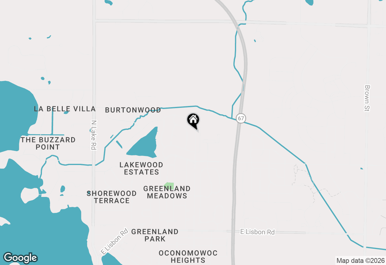 Map of 1442 N Lapham St, Oconomowoc, WI 53066