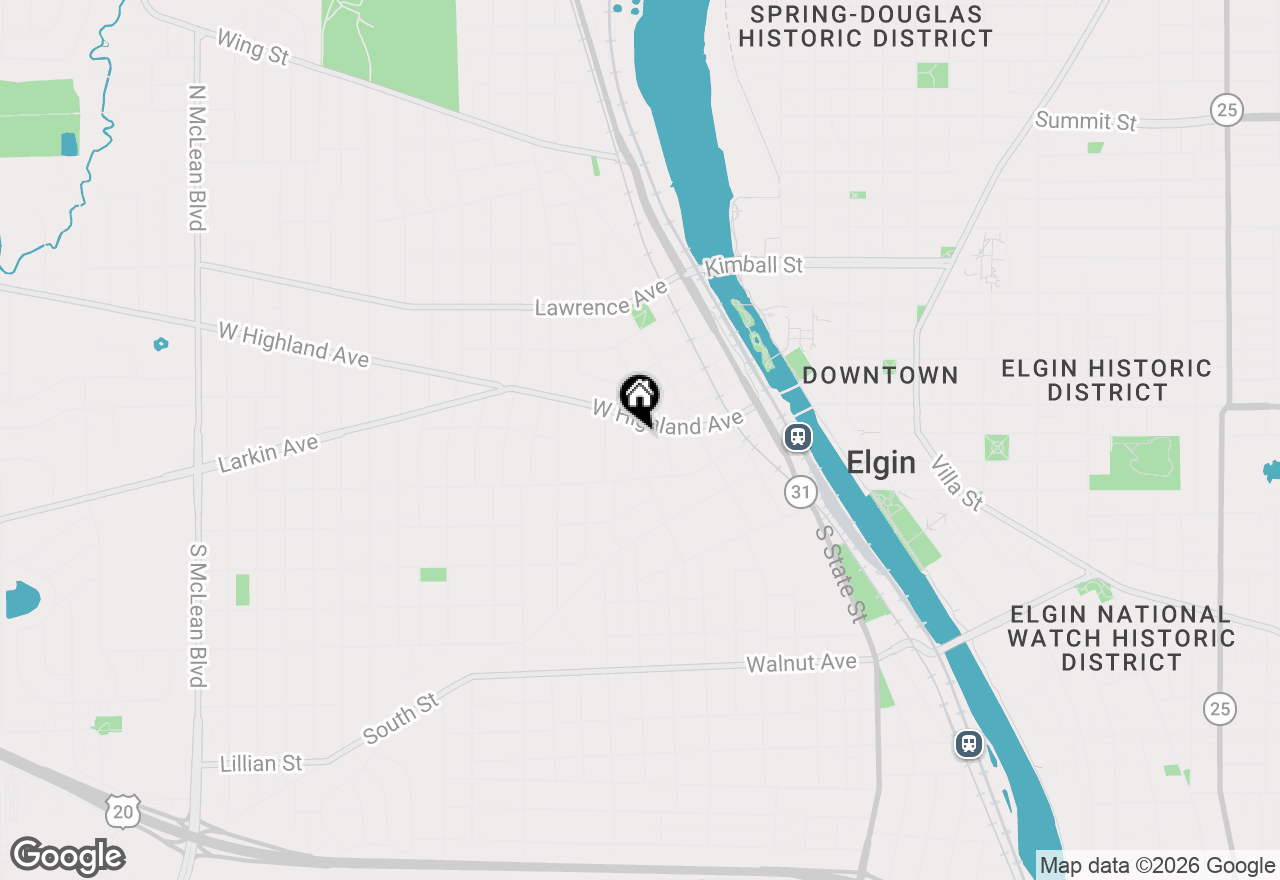 Map of 39 Leonard Street #1, Elgin, IL 60123