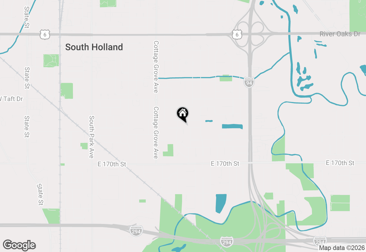 Map of 942 E 168th Street, South Holland, IL 60473