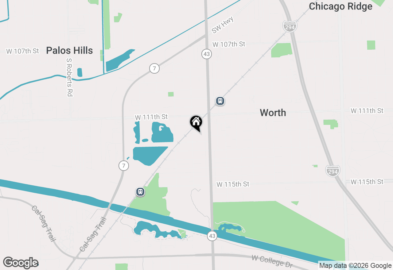 Map of 7247 W 112th Street, Worth, IL 60482