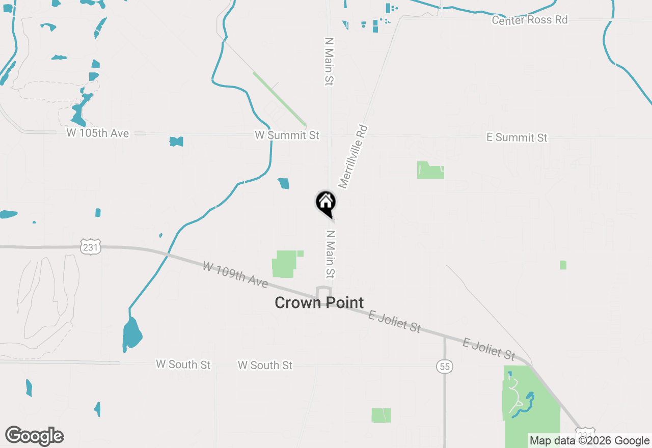 Map of 321 N Main Street, Crown Point, IN 46307